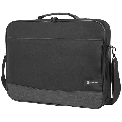 Geanta laptop NATEC IMPALA 2, 17.3 inch, 2 compartimente, sistem anti-shock, colectia Business, Negru