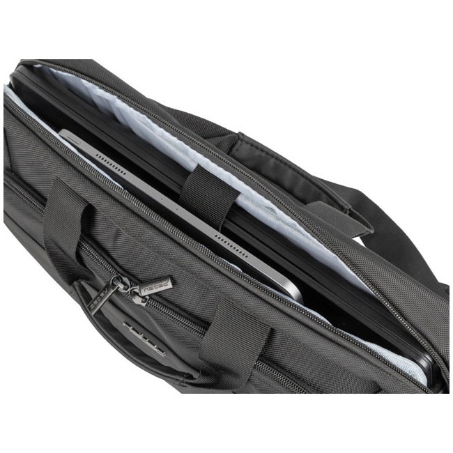 Geanta laptop NATEC KUDU, 15.6 inch, 2 compartimente, sistem anti-shock, colectia Business, Negru