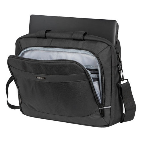 Geanta laptop NATEC KUDU, 15.6 inch, 2 compartimente, sistem anti-shock, colectia Business, Negru
