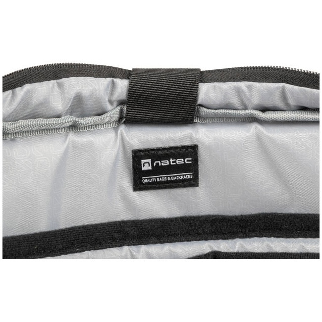 Geanta laptop NATEC KUDU, 15.6 inch, 2 compartimente, sistem anti-shock, colectia Business, Negru