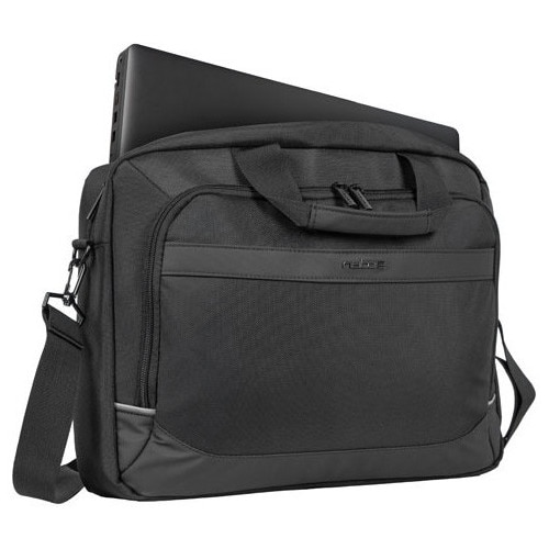 Geanta laptop NATEC KUDU, 15.6 inch, 2 compartimente, sistem anti-shock, colectia Business, Negru