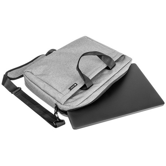 Geanta laptop NATEC MUSTELA 15.6 inch, 3 compartimente, Gri