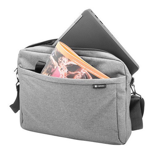 Geanta laptop NATEC MUSTELA 15.6 inch, 3 compartimente, Gri