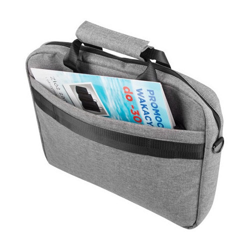 Geanta laptop NATEC MUSTELA 15.6 inch, 3 compartimente, Gri