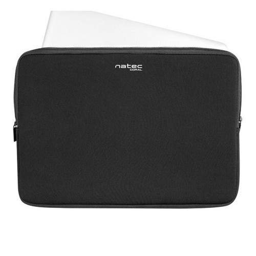 Husa laptop NATEC CORAL, 13.3 inch, design slim, material rezistent, Negru