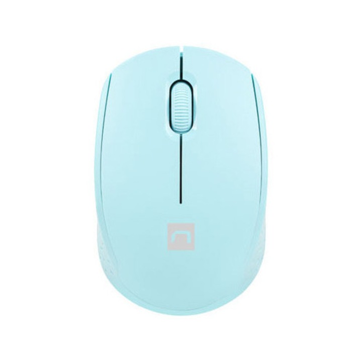 Mouse wireless NATEC STORK, optic 1600 DPI cu reglaj 3 nivele, 2.4GHz, compact, ergonomic, butoane durabile, Albastru