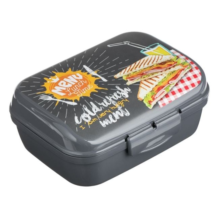 Caserola alimentara Generic, plastic rezistent, 1 L, inchidere sigura, usor de transportat