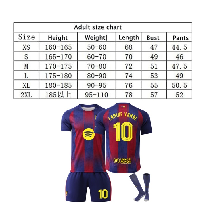 Echipament sportiv barbati Barcelona Lamine Yamal Fotbal Tricou Set, Albastru