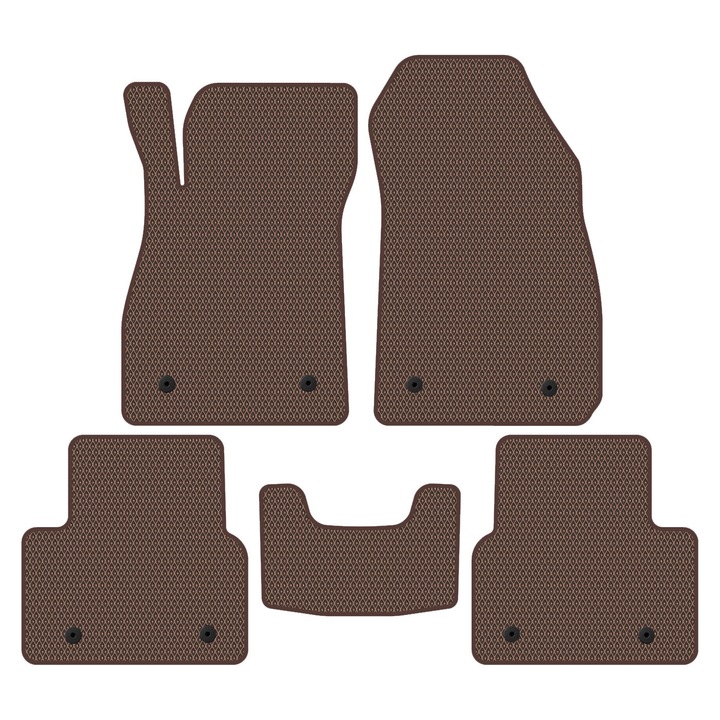 Set Covorase Auto dedicate Opel Insignia I (2013–2017) Combi all seasons perfect compatibile, 5 piese, Maro