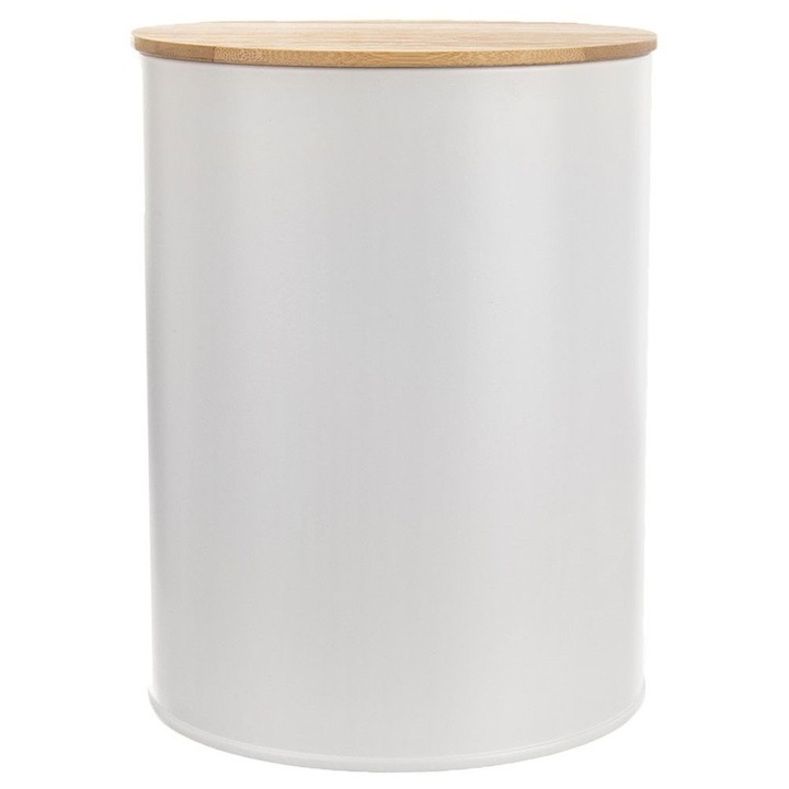 Artemis élelmiszer tároló doboz, fehér, 13,5x17,5cm, bambusz tetővel, 2,3 liter