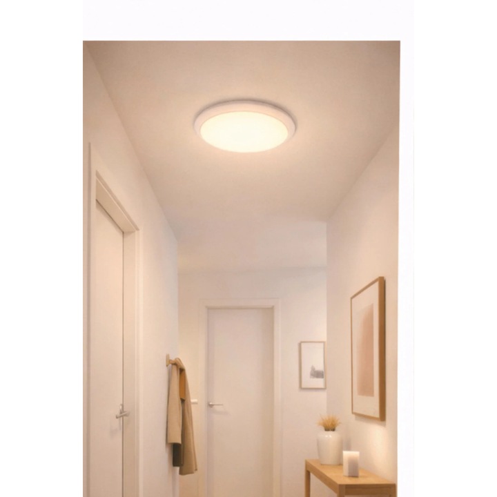 Плафониера ICEBERG 1xE27 макс 40W Ø29 см Бяла