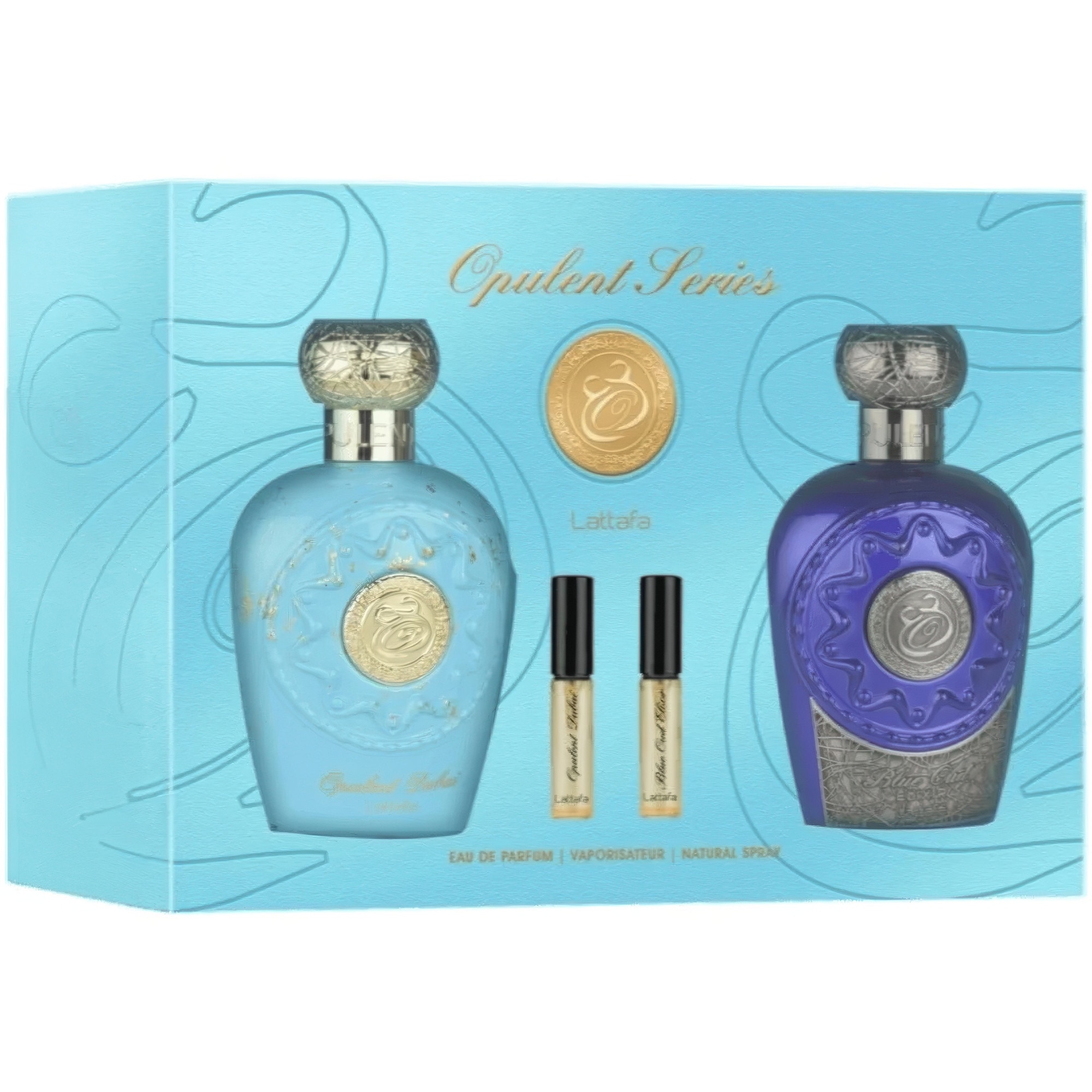 Set Apa de Parfum Lattafa Opulent Dubai 100ml & Opulent Blue
