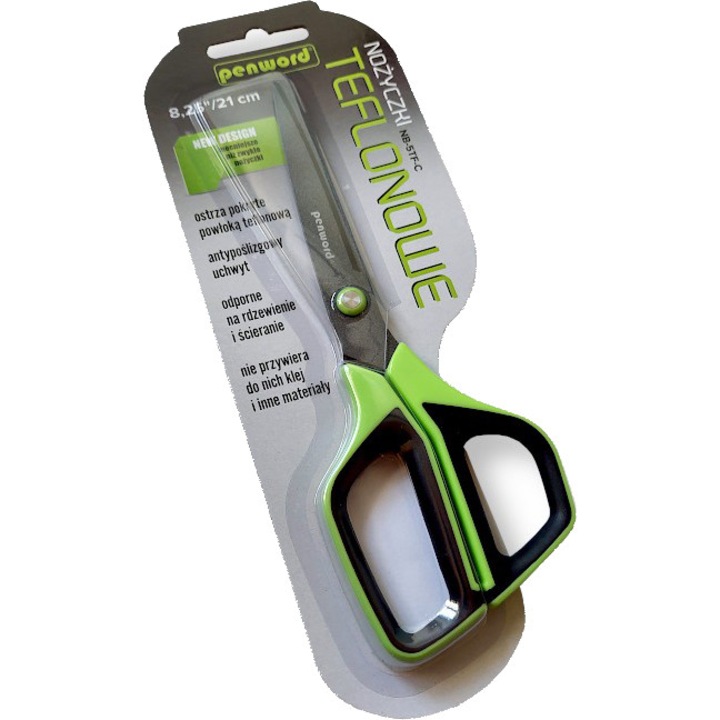 Foarfece Teflonate Penword 21 cm, ergonomic, pentru birou si acasa