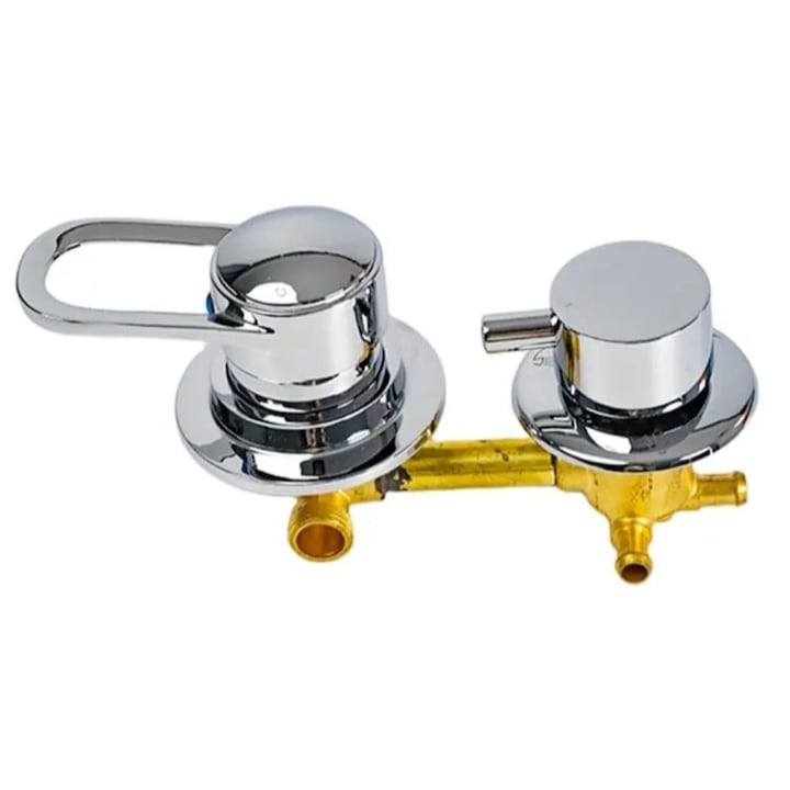 Baterie mixer cabina dus 3 cai prindere portfurtun 9508-3 - (9cm)