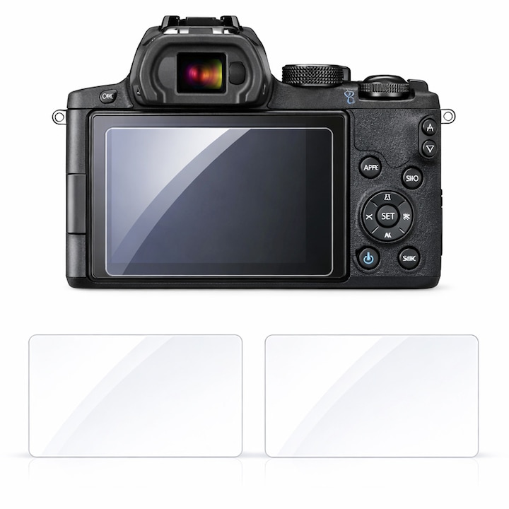 Защитни фолиа за дисплей за Canon EOS Rebel T6, фотоапарат, хидрогел силикон, HD Ultra Clear, самовъзстановяващи се, комплект от 2 броя, прозрачни