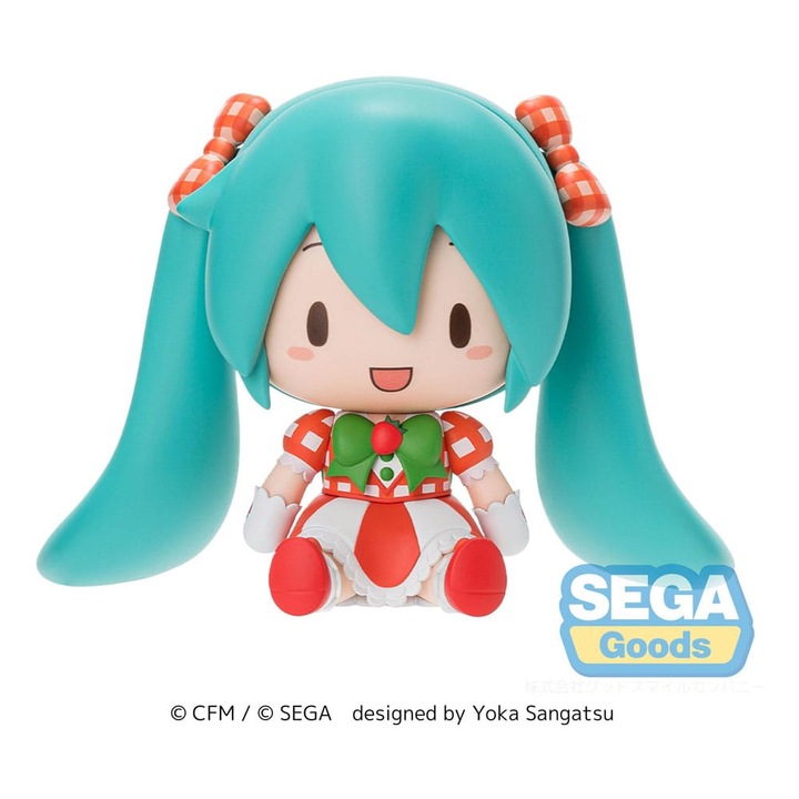 Figurina Hatsune Miku 8 cm, SEGA, Vocaloid, Love and Berry Strawberry, multicolor
