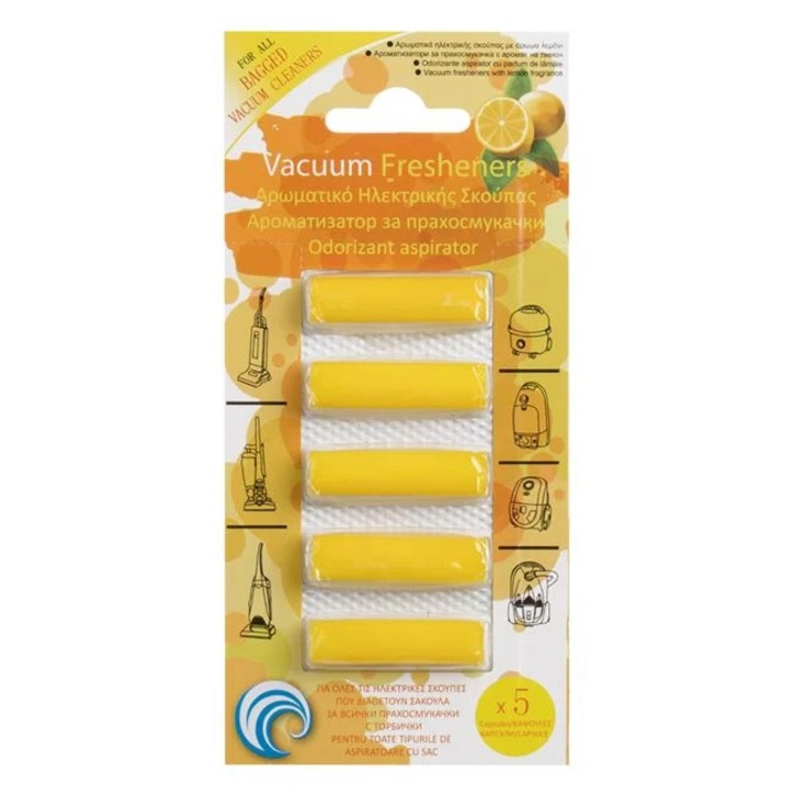 Set 5 Capsule Odorizant Aspirator Aroma Lamaie Galben 4x1cm