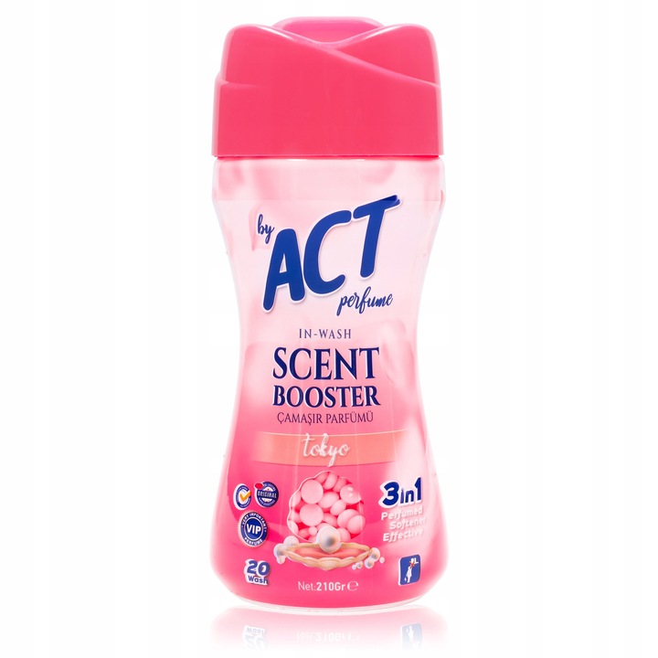 Perle parfumate pentru rufe, ACT, 210 g, utilizare universala, 20 spalari