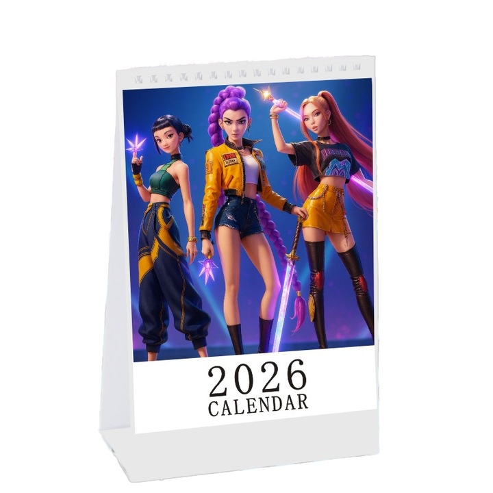 Calendar de birou 2026, Zimilo, Witch Hunter, Desene animate