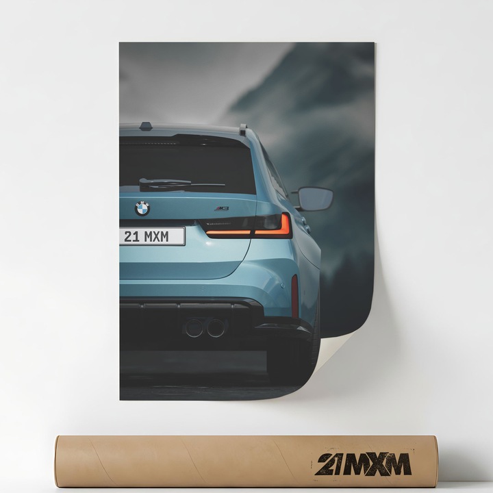 Постер Auto Premium - M3 Touring 2025 02 – Минималистичен дизайн, A3 (29.7 x 42 см), Без рамка