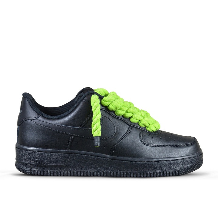 Pantofi Sport Nike Air Force 1 Low Custom Rope Laces Verde Monster-Siret gros verde neon