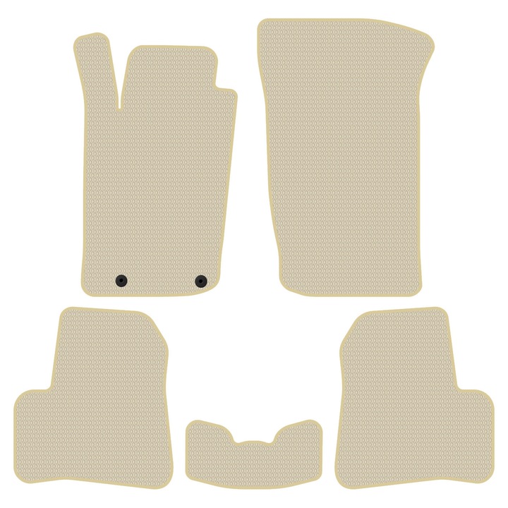 Set Covorase Auto dedicate Peugeot 206 I (1998–2009) Hatchback all seasons perfect compatibile, 5 piese, Bej Deschis