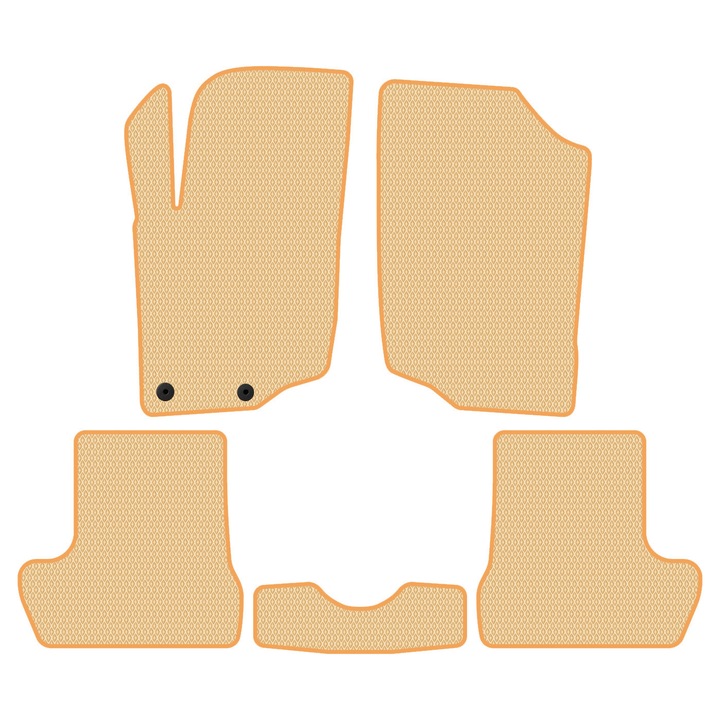 Set Covorase Auto dedicate Peugeot 207 I (2007–2009) Cabrio all seasons perfect compatibile, 5 piese, Bej