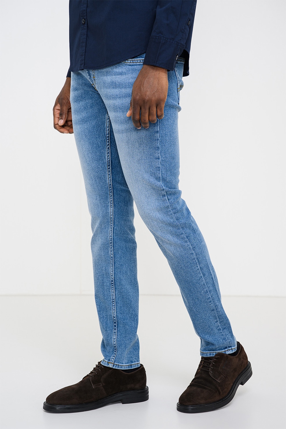 Mustang,Blugi slim fit Oregon, Albastru melange, W32-L32