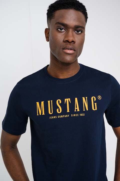 Mustang, Austin póló logóval, Tengerészkék/Mustársárga