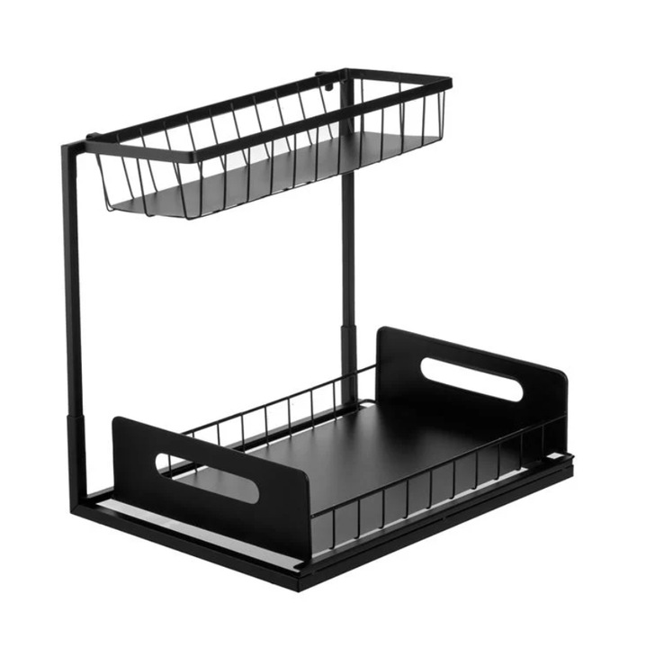 Raft Metalic Glisant cu Suport 36x27x28, 5cm