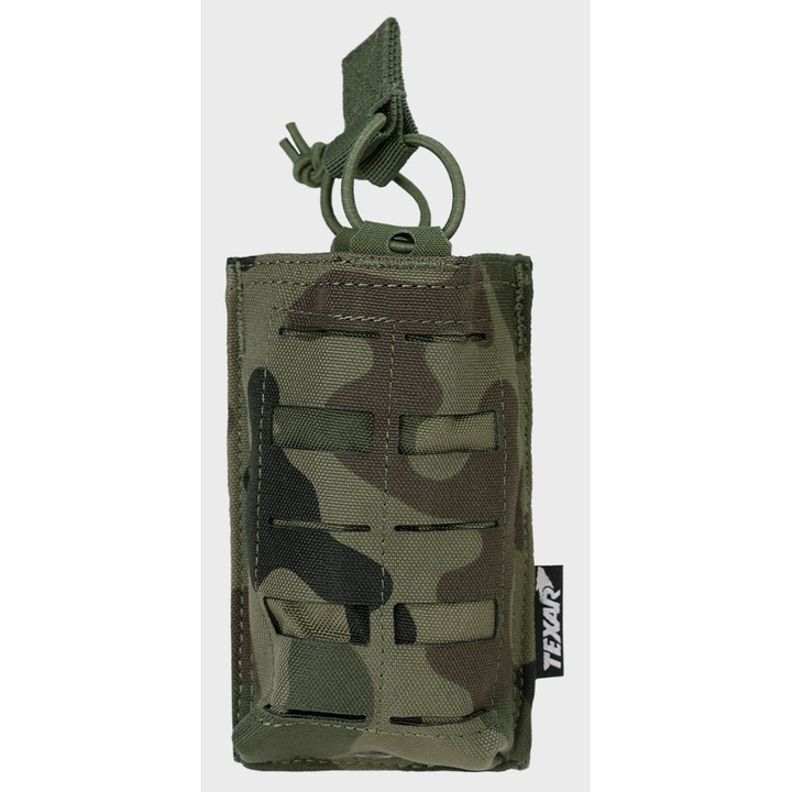 Portincarcator triplu deschis MAG 1, TEXAR, poliester 600D, sistem Molle PALS, corzi elastice siguranta, acces rapid, camuflaj militar wz.93 PL Camo