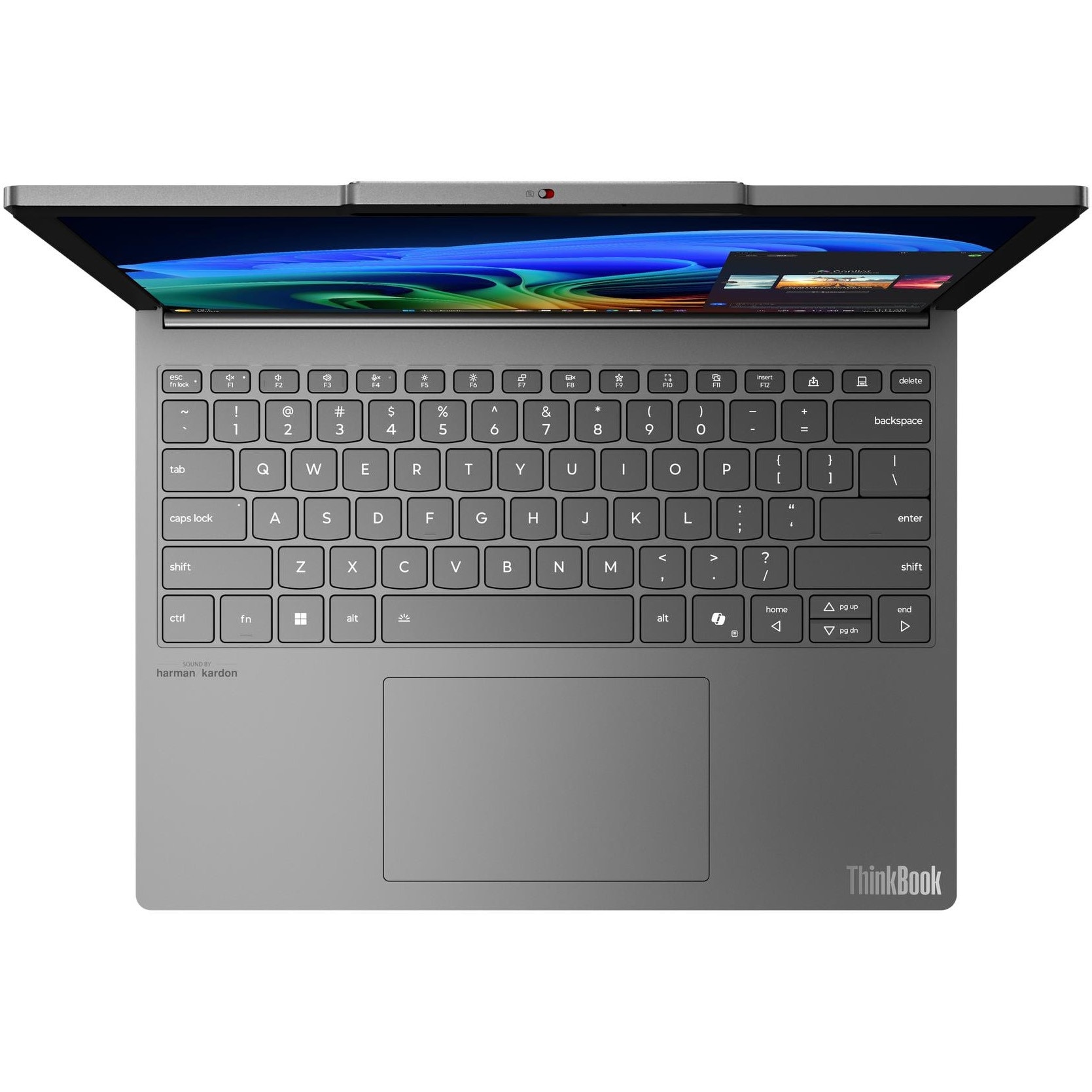 Laptop Lenovo ThinkBook Plus G6 Rollable cu procesor Intel® Core Ultra 7 258V pana la 4.8GHz, Roll In: 14" (2000x1600) / Roll Out: 16.7", (2000x2350), POLED, 120Hz, 32GB LPDDR5x RAM, 1TB SSD, Intel® Arc™ Graphics 140V, Windows® 11 Pro, Luna Grey