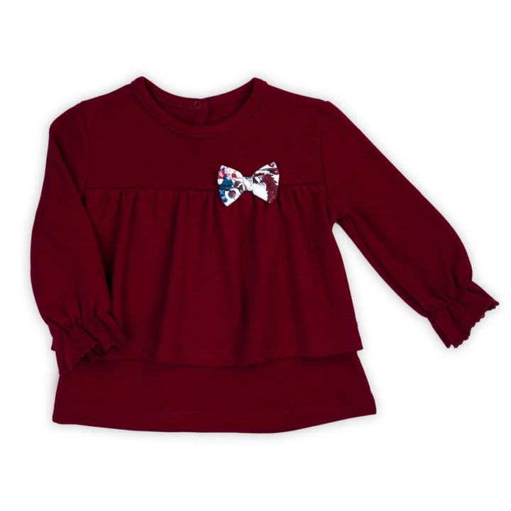 Gyermek blúz, NICOL, hosszú ujjú, pamut, piros, 68 cm