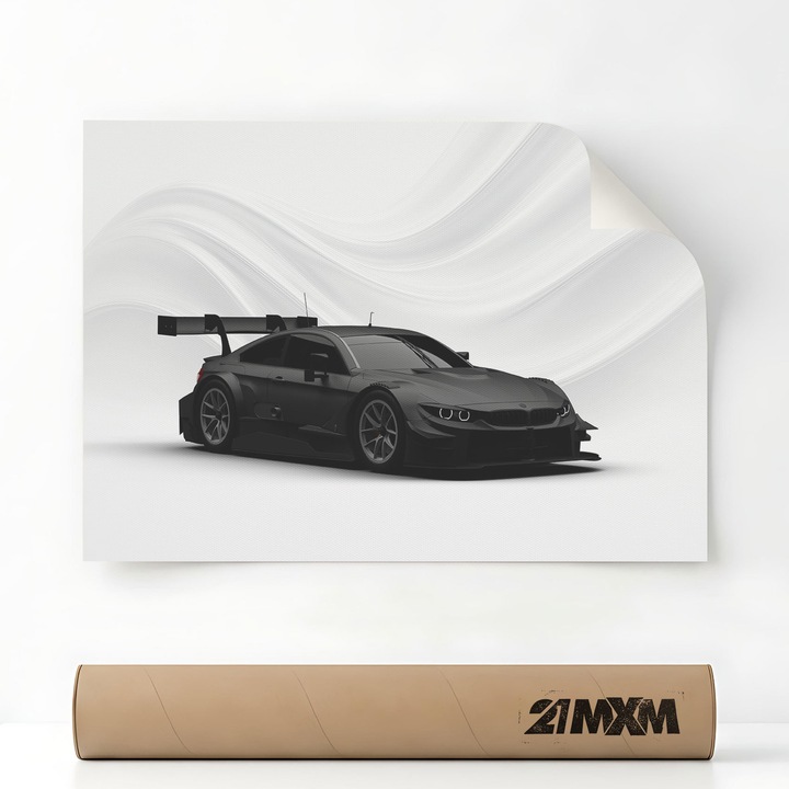Плакат Auto Premium - 1543 M4 DTM 2015 Race Car - Черен - отпред – Дизайн Минималистичен, A4 (21 x 29.7 cm), Без Рамка