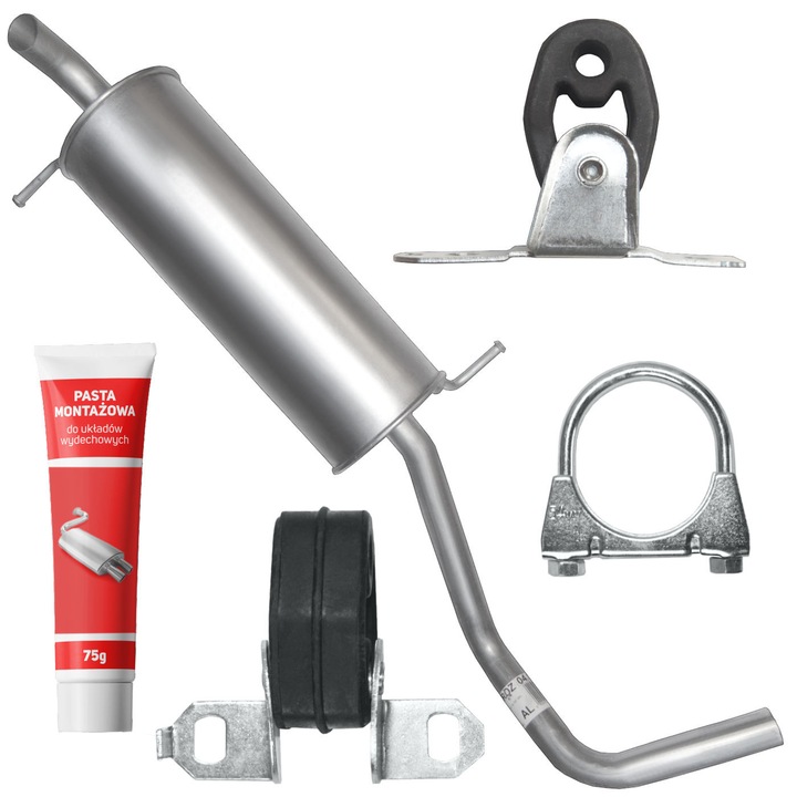 Toba Skoda Fabia I 1.2 1999-2007, set cu elemente de montaj, otel rezistent, omologat TUV