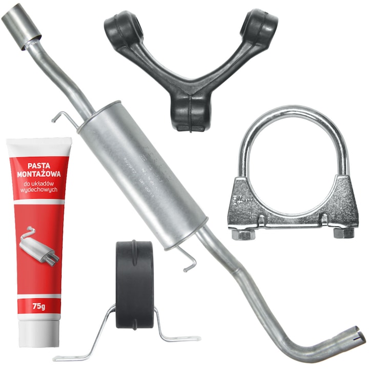 Toba de evacuare set Audi A4 B5 1.6 1994-2001 Sedan Kombi Avant, elemente montaj incluse, otel rezistent, 75g pasta montaj gratuita