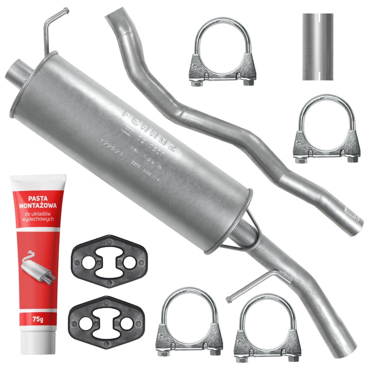 Toba intermediara, Ferroz set cu elemente montaj pentru Seat Alhambra 1 I 1.8 T, 2.0, 01.1998 - 03.2010, 1781x1984cc, 110x85KW