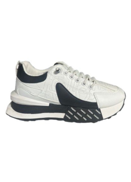 Pantofi sport femei, alb, piele ecologica, Alb