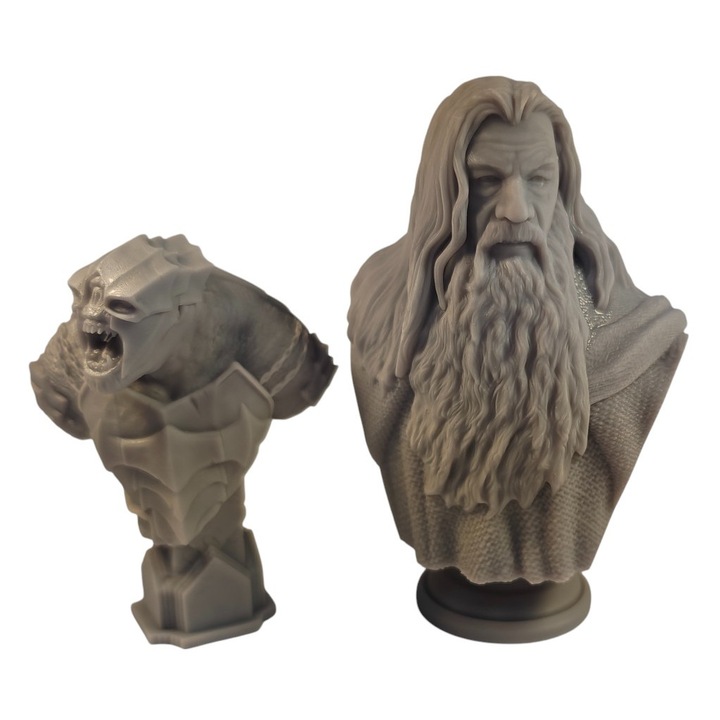 Set figurine Lord of the Rings Gandalf si Battle Troll 8-6 cm rasina