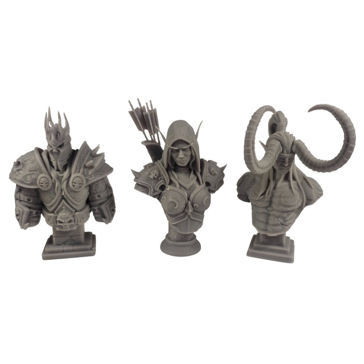 Set figurine World of Warcraft, Blizzard Illidan, Sylvanas si Lich King 9-9-8 cm rasina