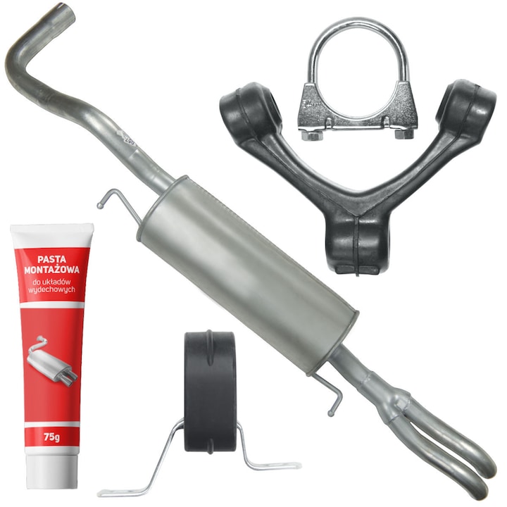 Toba Audi A4 B5 1.9 D TDI, set cu elemente de montaj, otel, 1896cc, 55-66KW