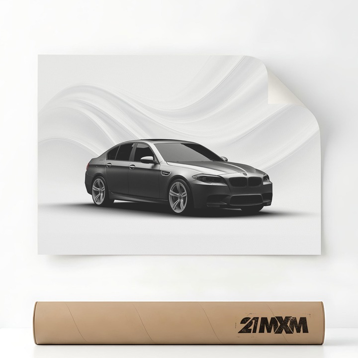 Постер Auto Premium - 1842 2012 M5 F10 отпред – Минималистичен дизайн, A4 (21 x 29.7 см), Без рамка
