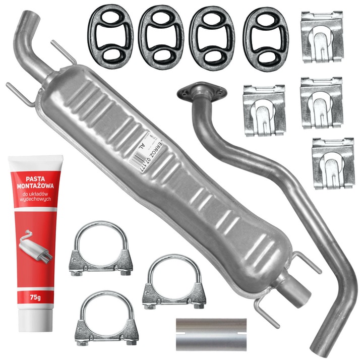 Toba de evacuare set Ferroz pentru Opel Zafira A I 1.6i 16V, 1.8I, 2.0i, cu elemente de montaj, 75g pasta montaj