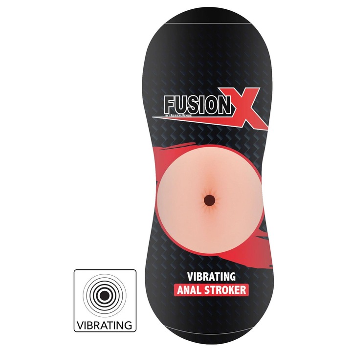 Masturbator anal, Hidden Desire, 18x7,5cm, TPE, cu vibrator, culoare deschisa