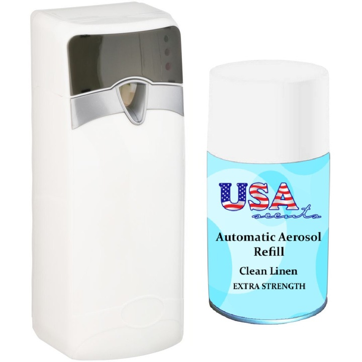 USAscents Automata légfrissítő készülék + Clean Linen Friss Öblítő utántöltő