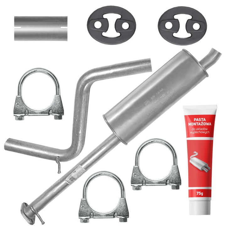 Toba de esapament centrala, Ferroz set cu elemente de montaj pentru Ford Mondeo MK3 III 2.0 DI TD 1998cm³, 66/85KW, 10.2000-03.2007