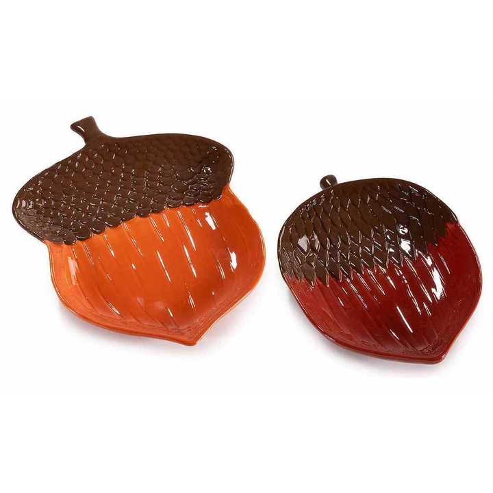 Set 2 platouri ceramica Ghinda cm 16, 5 x 21, 5 H