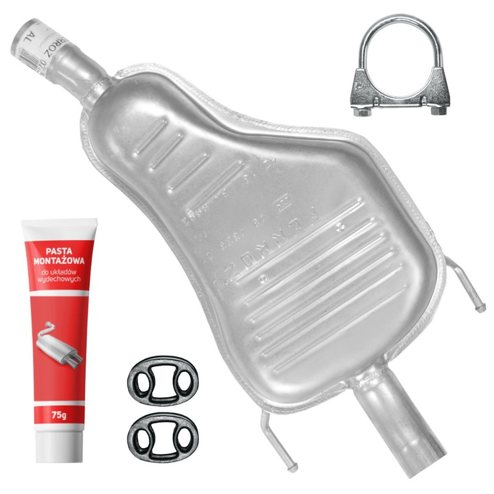 Toba de esapament finala, pentru Opel Astra H III 1.9 CDTI, set cu elemente de montaj, otel, rezistent la coroziune