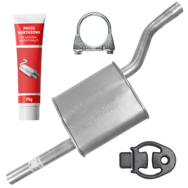 Toba finala set Ferroz pentru Ford Focus 1 I MK1 1.8, elemente montaj incluse, rezistent la coroziune, 1796cc