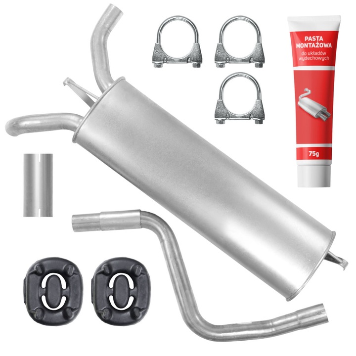 Toba de esapament finala, Mercedes 200 200D 230 250D T124, 2.0 D 2.0i 2.3 2.5, set cu elemente montaj